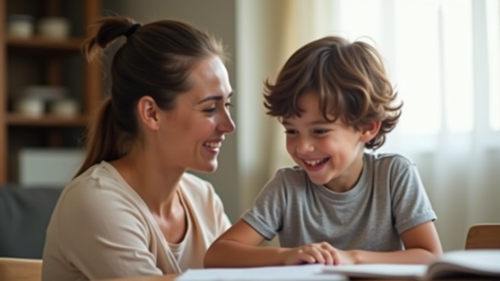 Parent and child discussing after-school program options