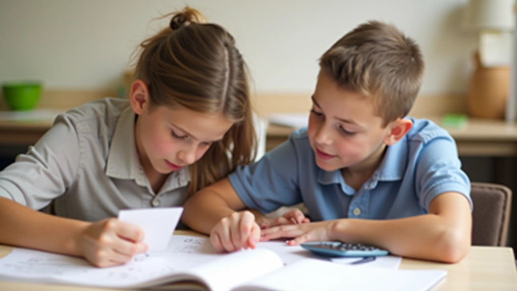 Student studying mathematics with tutor