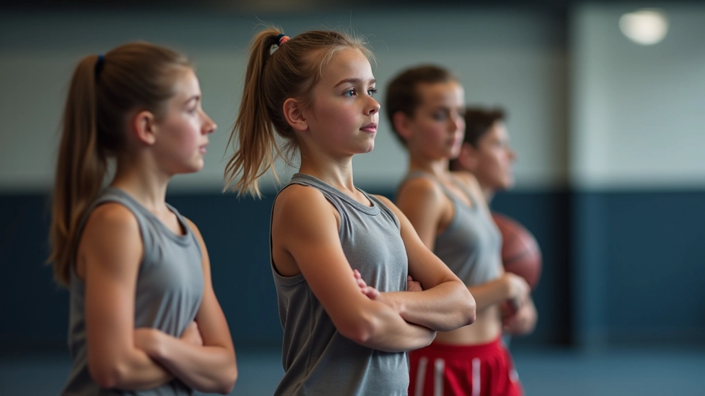 Youth athletes practicing fundamental skills with coach during structured training drill